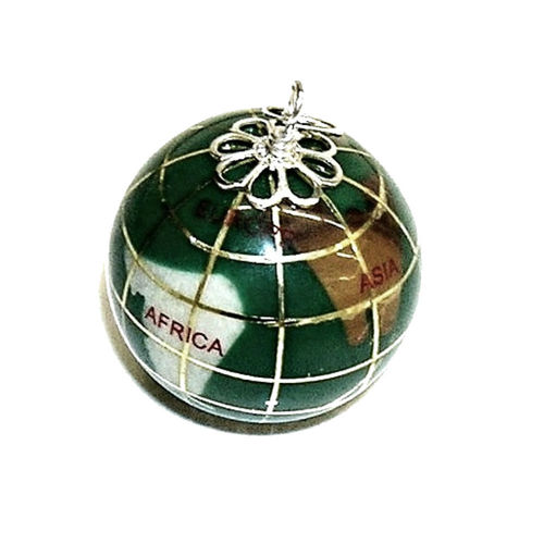 Colgante Bola del Mundo Verde Malaquita 25 mm