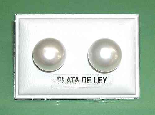 Pendientes de Perlas Cultivadas 12-12,5 mm y Plata de Ley
