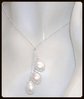 Collar de Plata de Ley con 3 Perlas Cultivadas barrocas blancas