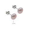 Pendientes de Perlas Cultivadas Malvas 7-7,5 mm y Plata de Ley