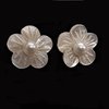 Pendientes Flores de Madreperla Perlas cultivadas y Plata de Ley