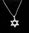 Collar Colgante Estrella de David. Plata de Ley 2 cm y cadena 45 cm