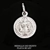 Medalla de San Benito 15 mm Plata de Ley y Estuche