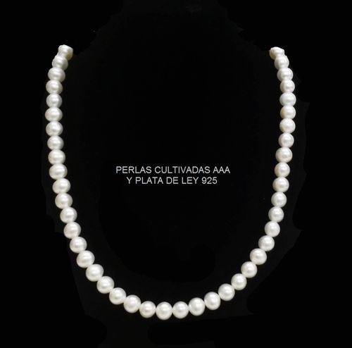 Collar de Perlas cultivadas calidad AAA y Plata de Ley