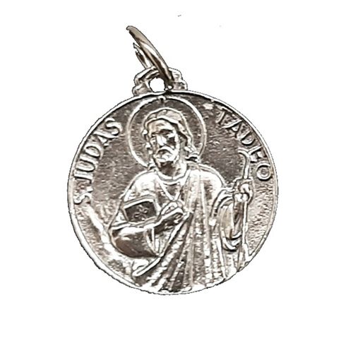 Medalla de San Judas Tadeo Plata de Ley y estuche