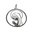 Colgante Medalla Virgen de diseño 2 cm Plata de Ley 925